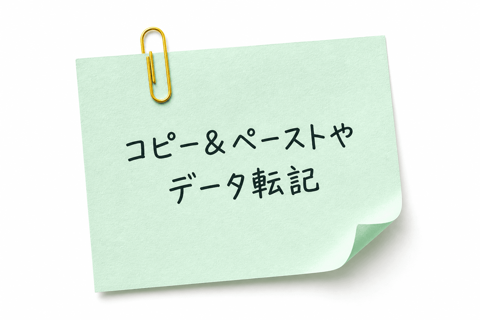 コピー＆ペーストやデータ転記